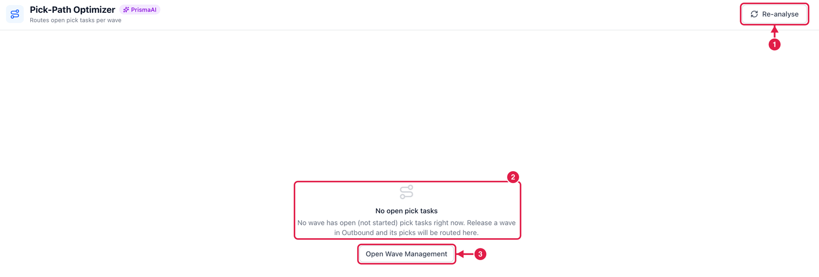 Pick-Path Optimizer — no open pick tasks